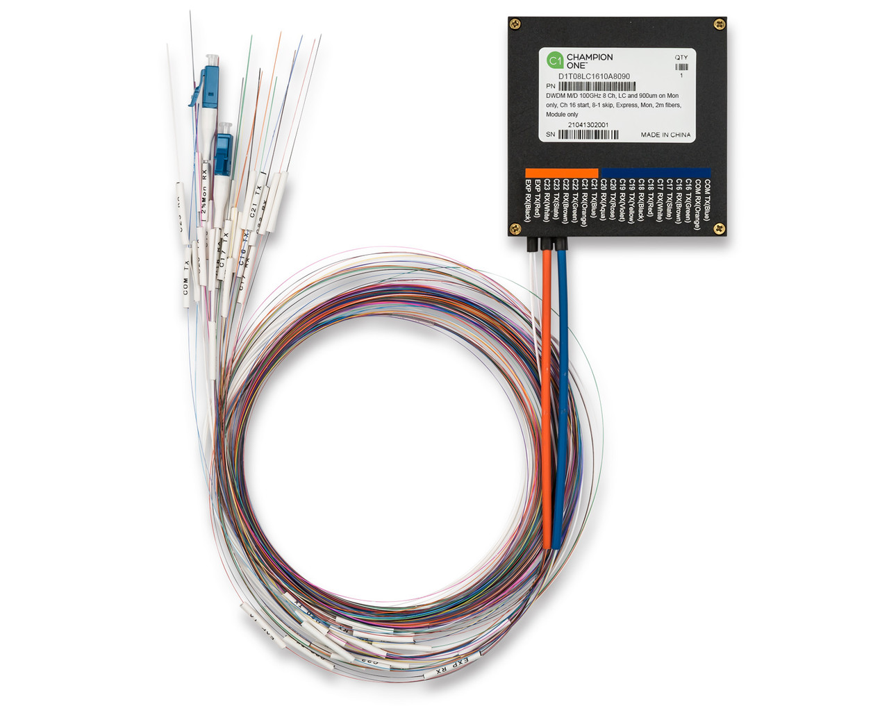 8 channel DWDM Mux/Demux, Express, OSP Cassette, 2 meter, 900um