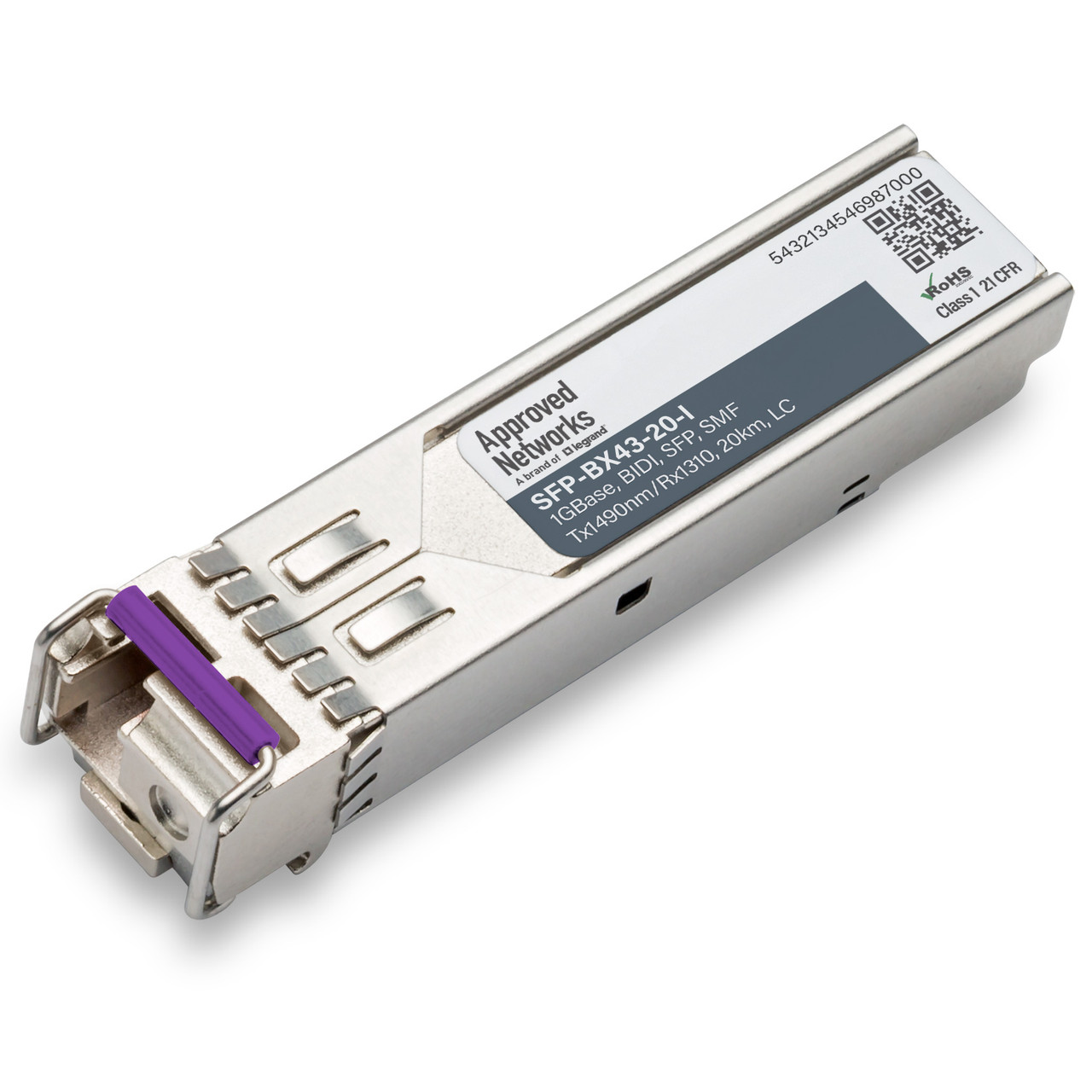 1000BASE-BX-D BiDi SFP 1490nm-TX/1310nm-RX 10-20km DOM LC SMF Transceiver