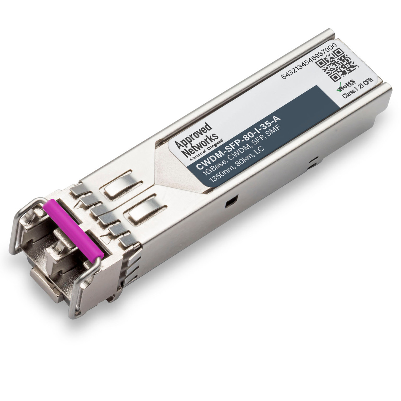 1000BASE-CWDM SFP 1270-1610 nm 80 km DDM LC SMF Transceiver Module