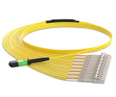 12 Fiber MTP to 6 x LC Duplex OS2 9/125µm Single Mode Breakout Cable