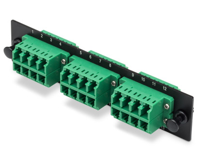 LGX faceplate 24 LC/APC bulkhead connectors