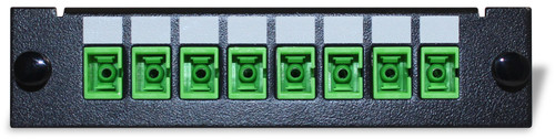 8 Port, 8 Simplex Fiber APC Single-mode LGX style adapter plate (SC)