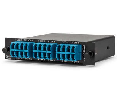 DWDM 100GHz spacing, Mux/Demux Pair (Dual Fiber), TFF Thin Film Filter (I-Temp), 8 Channel, L (LC/UPC), Channel 16 Start, Single module, LGX, Skip 0, Bandpass EXP, MON 2% M/D