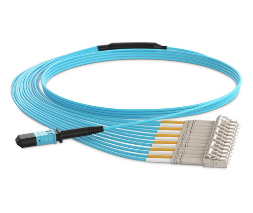 12 Fiber MTP to 6 x LC Duplex OM3 50/125µm Multimode Fiber Breakout Cable