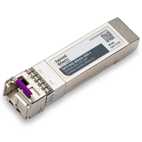 10GBase-ZR BiDi SFP+ Transceiver (SMF, TX 1490nm / RX 1550nm, 100km, Single LC, DDM, I-Temp)
