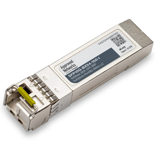 10GBase-ZR BiDi SFP+ Transceiver (SMF, TX 1550 nm / RX 1490 nm, 100km, Single LC, DDM, I-Temp)