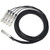 400GBase-DAC OSFP Open Finned Top to 4x 100G QSFP56 Breakout (Passive Twinax Copper, PVC, IB & Ethernet, CMIS 5.0 OSFP End) Direct Attach Cable, xm