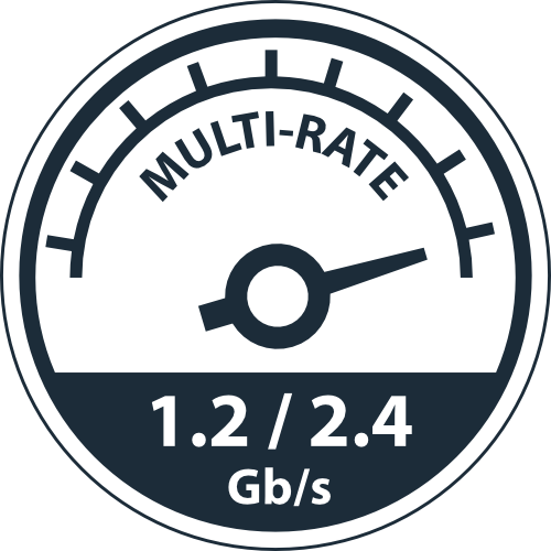 Multi-rate 1.2/2.4 GB/s