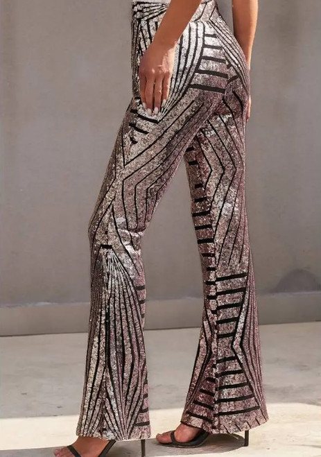 Trick the Night Gray Tone Sequins Pants