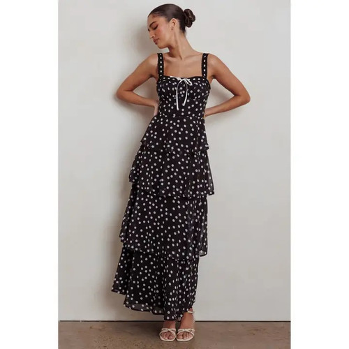 polka dot maxi dress