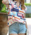 Geometric Treat Chic in Abstract Top