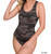 Dark Grey Camouflage Racer Back Tank Bodysuit