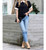 Woven Black White Contrast Collar Blouse