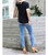 Woven Black White Contrast Collar Blouse