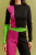 Knit Color block Top and Pants Set