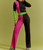 Knit Color block Top and Pants Set