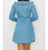 Denim Ruffle Collar Button Down Dress