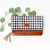 Buffalo Checkered Fold Over Zipper Clutch