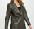 Black Faux Leather Blazer