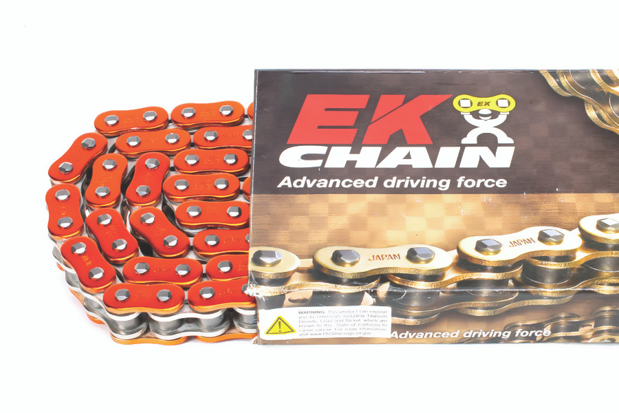 EK Chains 525 ZVX3 Series Street NX-Ring Chain (120) - Orange