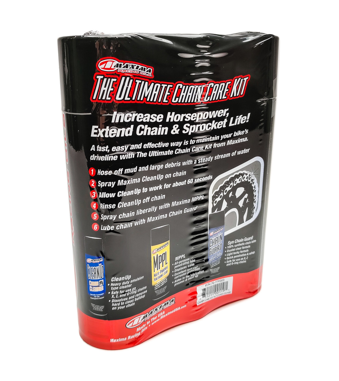 Maxima Synthetic Chain Guard Chain Care Combo Kit