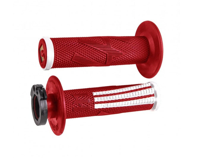 Odi Emig V2 Lock On Grips Blau - MTB/Gravel Griffe Mit Riffelmuster, Für Jeff Emig Design