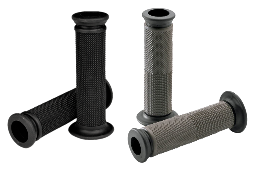 Driven Racing Diamond Grippy Grips (Black) - Motorcycle Handlebar Grips, 7/8" Bar Fit