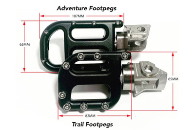 Image for Black variant of Motion Footpegs - Drop