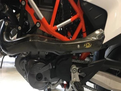 P3 Composites MAXCoverage heat shield mounted on bike