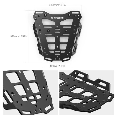 Rear Luggage Rack Cargo Carrier Top Case Plate Kit