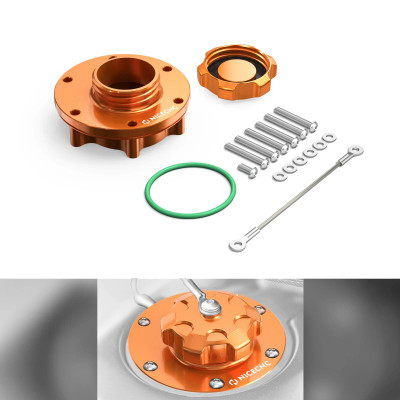 Tank Gas Fuel Filler Neck Cap Cover Kit 
