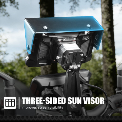Protective Case + Adjustable Sun Visor Kit For Garmin 6" Zumo XT2