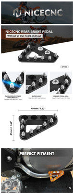 Rear Brake Pedal Step Plate Tip For Dirt & Street Motorcycles