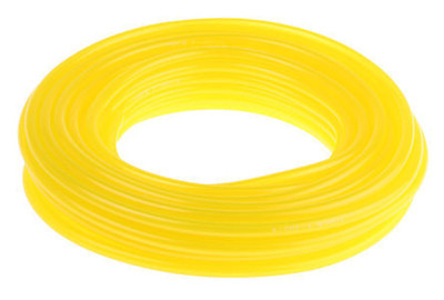 Tygon hose in fluorescent yellow.