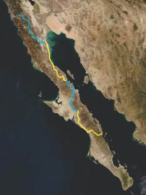 Baja Tour Route By Days
