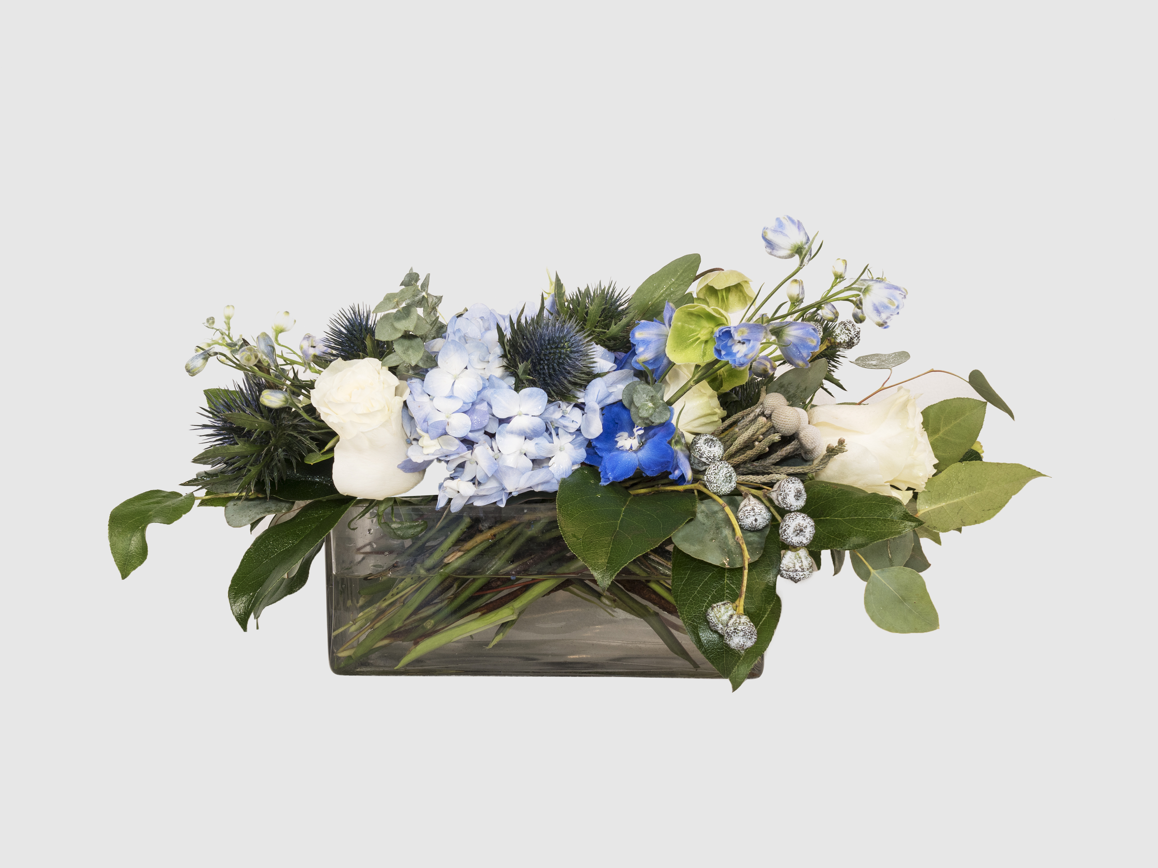 Mitaka NY Flowers Holidays Collection Centerpiece Glass Large