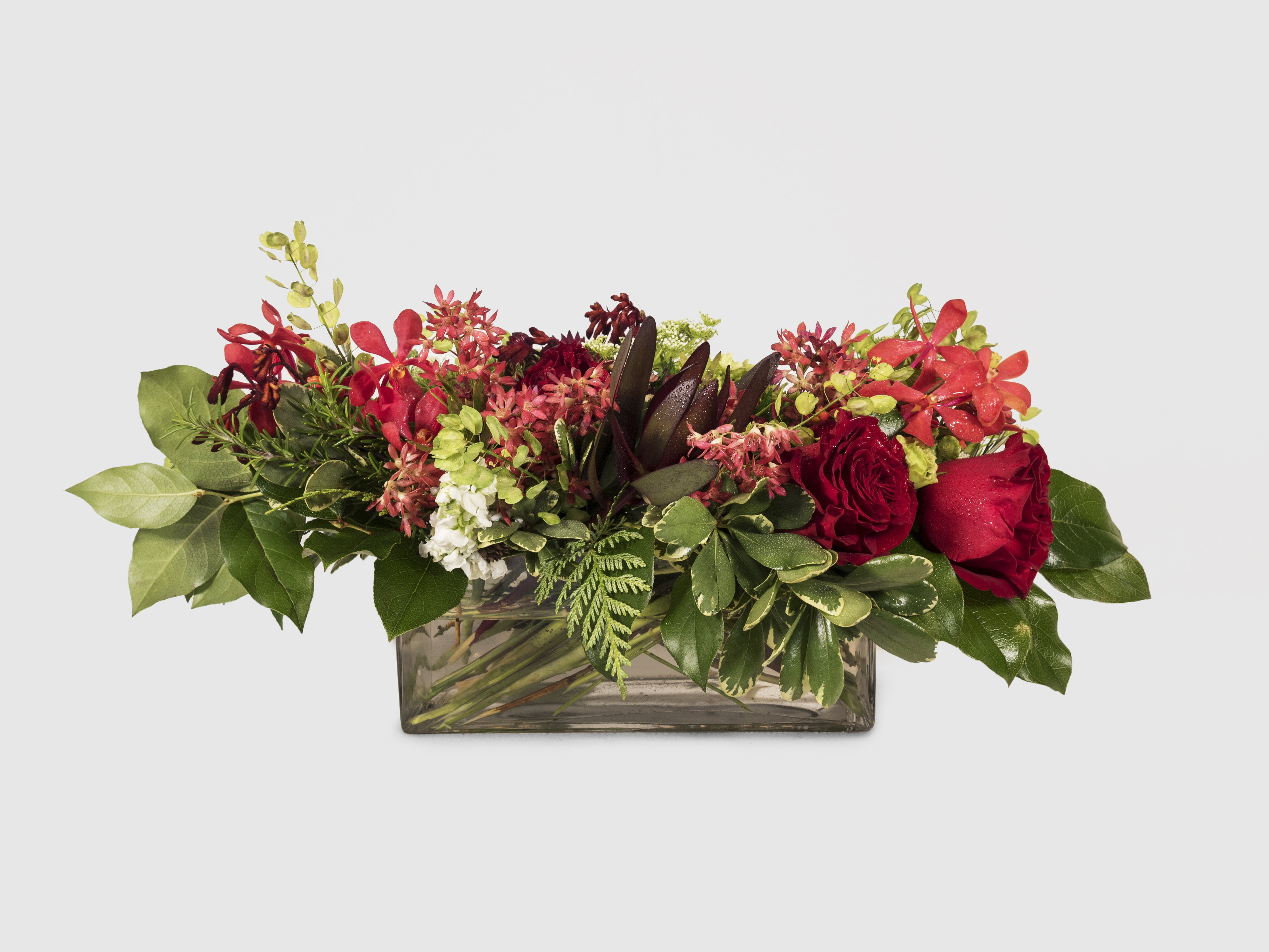 Mitaka NY Flowers Holidays Collection Centerpiece Glass Large