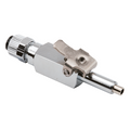 DCI Fitting, 1/4' Poly Q.D. w/ Shut-off, Male 1/4'. For use with water or air