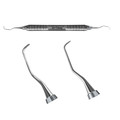 Hu-Friedy #1/2 double end Gracey curette with #6 Satin Steel Handle