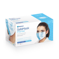 SafeMask Premier BLUE Ear-Loop Face Mask, 50/Bx. ASTM Level 1 with BFE >= 95%