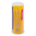 Microbrush Tube Series, Fine, Yellow micro-applicators. Tube of 100 applicators