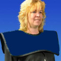 Palmero Adult Cling Shield Pano-Cape Apron, Royal, 23 1/2' x 7 1/2', Lays over Palmero Adult Cling Shield Pano-Cape Apron, Royal, 23 1/2' x 7 1/2', Lays over