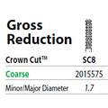 Two Striper FG #SC8 Gross Reduction Coarse Diamond Bur, Crown Cut. Pack of 5