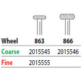 Two Striper FG #863 Coarse Wheel shaped Diamond Bur. Pack of 5