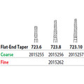 Two Striper FG 723.10 Coarse Diamond Burs, Flat-End Taper. Pack of 5