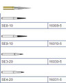 SS White FG #SE8-10 Round Safe End Taper Carbide Bur. Package of 5 Burs