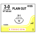 Ethicon Sutures. Plain Gut. 612G 3-0 X-1 18Ã¢â‚¬Â 12/Box