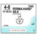 Ethicon Sutures. 4-0 Perma Hand Black 1x18" J-1
