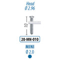 Screws and Tacks 2.0 mm x 10 mm, Mini Screw