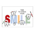 Time For A Smile Check Postcard Time To Check Your Smile Postcard, 250/Box, RC7825